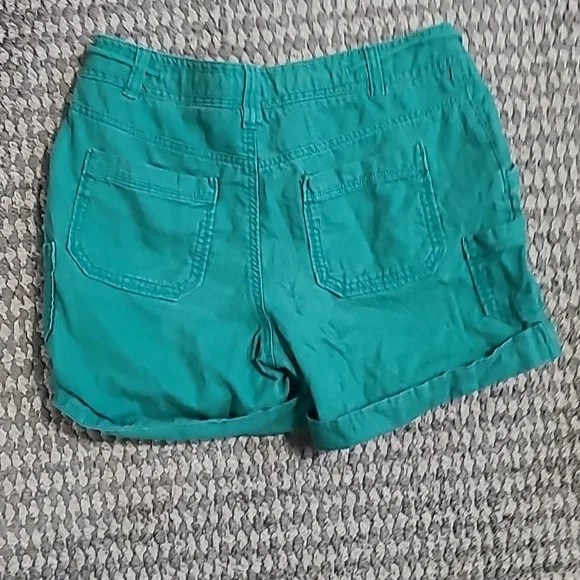 Sonoma Linen Blend Women's Teal Shorts Sz 6 - Picture 8 of 11